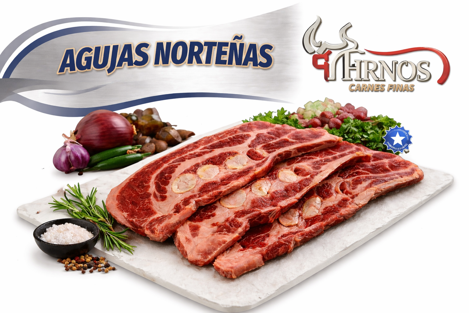 Agujas norteñas de res